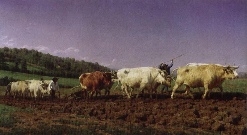 Rosa Bonheur plojning i nivernais Germany oil painting art